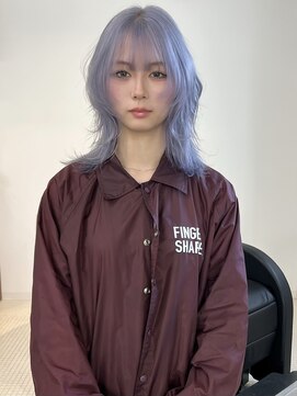 リヴ ウメダ(LIV umeda) ラベンダーミルクティー×ウルフカット/ブリーチ/ダブルカラー