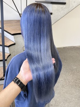 ミリ(mm) ケアブリーチ ブルーカラー ダブルカラー 韓国 髪質改善 仙台