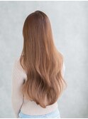 シースルーバング/ウェーブ巻きロング