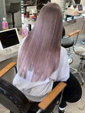 アポロ 横浜駅店(apollo) xカラー/ホワイトグレージュ/レイヤーカット/チェリーブラウン