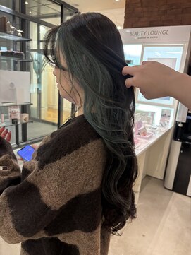 サラ 天神大名店(SARA) 【イヤリングカラー】グリーン/インナーカラー