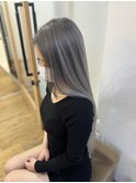 【Lapis新宿】ホワイトバレイヤージュスーパーロングエクステ