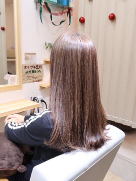 20代30代大人可愛い小顔無造作ワンカール×ミルクティーベージュ