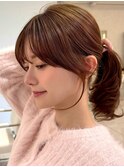 ★八幡山レイヤーカット韓国ダブルカラー顔周り前髪カットボブ