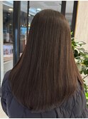 ブリーチなしベージュカラー　透明感　青山