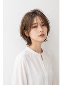 大人可愛い丸みショートボブ
