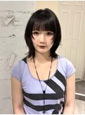 【YOKE】ハッシュボブレイヤーボブワイドバング顔周り縮毛矯正