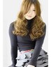 リタッチカラー【根元染め】+やわふわエアウェーブ+カット￥15400