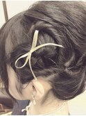 ハート型ヘアアレンジ(捻り)