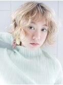 波ウェーブショート_ウェーブパーマフォギーベージュ_87321