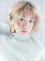 アルバム 銀座(ALBUM GINZA)&nbsp;波ウェーブショート_ウェーブパーマフォギーベージュ_87321