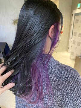 エリマ 調布(elima) インナーカラー/イヤリングカラー/ハイライト/パープル/ピンク