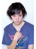 ペールベージュセクションカラーグラデーションカラー外ハネボブ