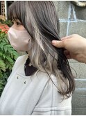 ホワイトベージュインナーカラー#阿倍野#天王寺#インナーカラー