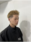 メンズフェードスパイキーバーバー
