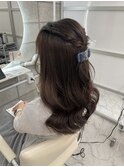 大人綺麗な韓国風ハーフアップ♪
