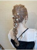 結婚式アレンジ/お呼ばれヘア/編み込みアレンジ/ヘアセット☆