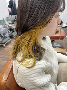 ブロンド(Blonde.) #チラ見せイヤリングカラー#インナーカラー#イエローカラー