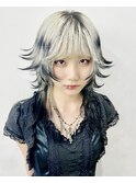 シャギーウルフ×コントラストデザイン