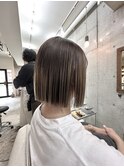 【グラデーションハイライト】ストレートボブ
