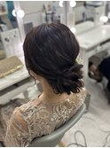 結婚式参列下目ボリュームヘアセット