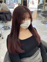 ラピス 渋谷本店(Lapis) チェリーブラウン/ワインレッド/レイヤーカット