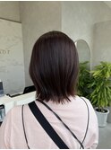 切りっぱなしボブ/ラベンダーカラー
