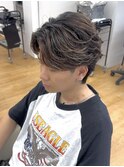 【外国人風フェザーショート】名古屋メンズパーマセンターパート