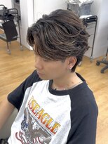 ビカム 名駅(become)&nbsp;【外国人風フェザーショート】名古屋メンズパーマセンターパート