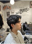 【BarBerBROS】くせ毛風ランダムパーマ　韓国ヘア
