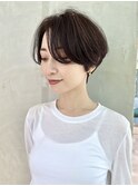 大人前髪なしショートハンサムショートショートヘア30代40代50代