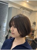 前下がりボブ切りっぱなしボブミニボブショートボブ