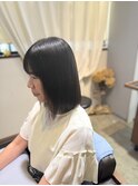 艶×美シルエット◎美髪ストレートボブ　髪質改善　ミニボブ