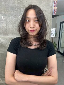 キング 心斎橋店(K!ng) ハイライトカラーミルクティーベージュレイヤーカット