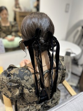 イルダバイグラッシー センター北(iluda by glassi) カチモリ×黒リボンアレンジ【瀬口】