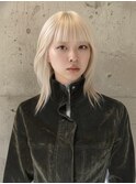 ブロンド 抜きっぱなし ブリーチ ホワイトカラー