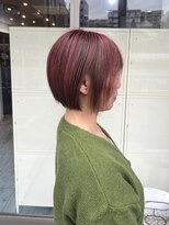 ミニム ヘアー(minim hair)&nbsp;【minim × しゅんと】ピンクレッド×ベージュブラウン