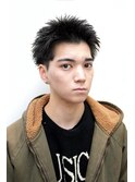 メンズカットアップバングツーブロックスパイキーショート0105