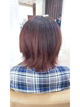 ムーア(MUA) 大人ショート×ピンクパープル