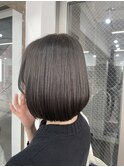 韓国顔まわりレイヤーカットグレージュオリーブベージュブラウン