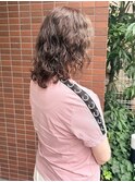 〈浅草美容室〉ミディアムパーマ×くすみベージュ