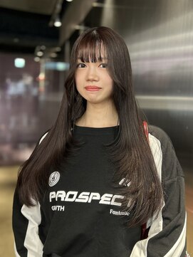 ペレ 原宿(PELE) ダークパープルナチュラルショート夏のヘアアレンジ原宿