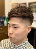 2ブロック×パーマスタイル