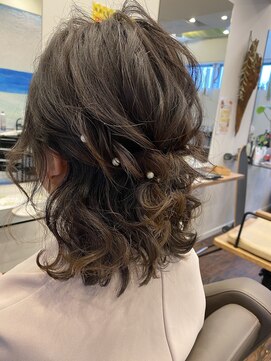 オルガ ヘアアンドメイク(Oluga hair&make) ボブハーフアップ