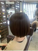 short bob × lavender brown