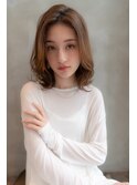 大人かわいい/小顔/ミディアムレイヤー/20代30代40代
