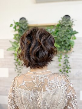 ロカット サロン(Roquat Salon) ボブハーフアップアレンジ【ヘアセット/立川/立川南/卒業式袴】