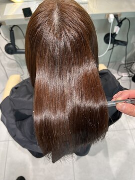 ロンドメリア 天神大名店(Lond Melia) ★大人ガーリー艶髪チョコレート髪質改善★ #髪質改善#縮毛矯正