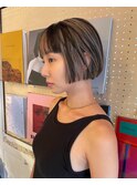 コントラストハイライト デザインカラー ミニボブ