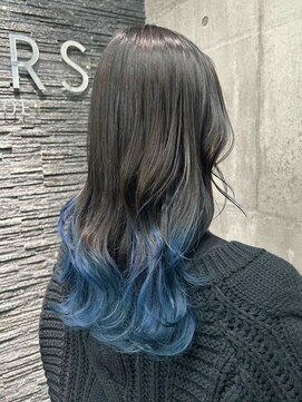 スターズ 川越店(STARS) 10代20代　ブルーカラー　グラデーションカラー　透明感